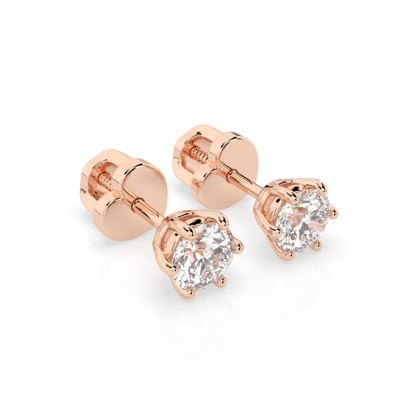 CARA Златни обеци с GIA сертифицирани диаманти K102-10027R