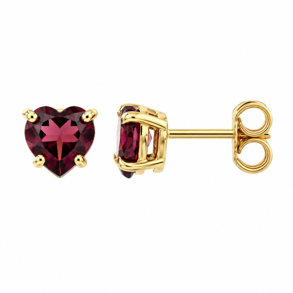 Cara Diamanti gold earrings with rhodolite BB0159RD