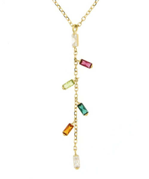 Cara Diamanti gold necklace with zirconia P3255 C1