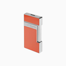 ЗАПАЛКА S.T.DUPONT SLIMMY LIGHTER CORAL LACQUER AND CHROME 28006