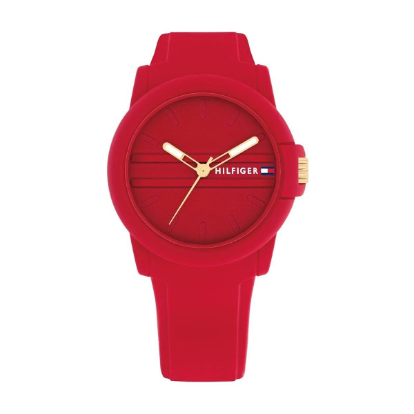 Tommy Hilfiger 1782689 дамски часовник с червена силиконова каишка