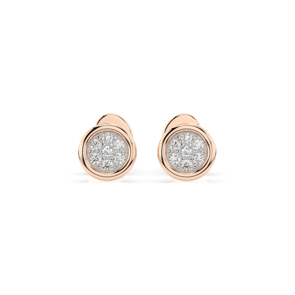 Cara обеци с диаманти 0.08 ct – ЗЛАТНО БИЖУ 14К K102-10068R/14K