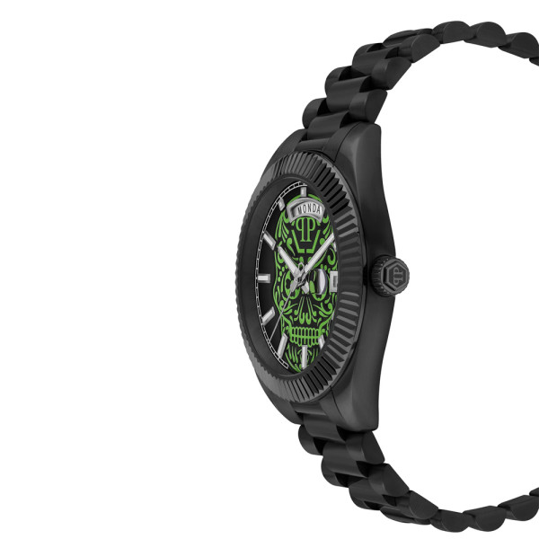 часовник philipp plein pwpna0724 date superlative черен циферблат с череп classicwatches.bg