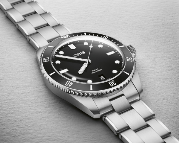 часовник мъжки автоматичен oris divers date 733 7795 4054 с черен циферблат ClassicWatches.bg
