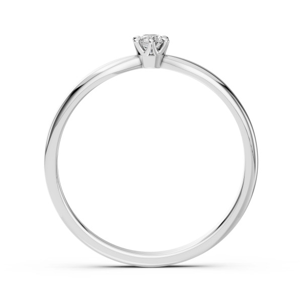 Cara пръстен с диамант 0.10 ct – ЗЛАТНО БИЖУ 14К K101-10040W(3.0)/14K