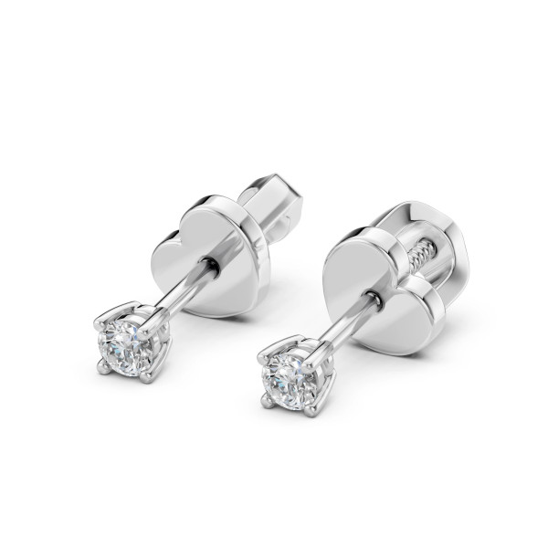 Cara обеци с диаманти 0.12 ct – ЗЛАТНО БИЖУ 14К K102-10012/1W(2.5)/14K