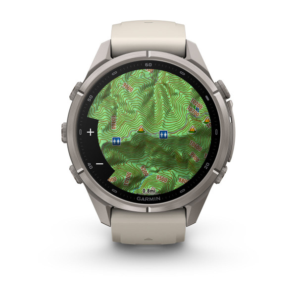 Garmin Fenix 9 Pro inReach Titanium с Fog Grey/Dark Sandstone силиконова каишка 010-04335-81