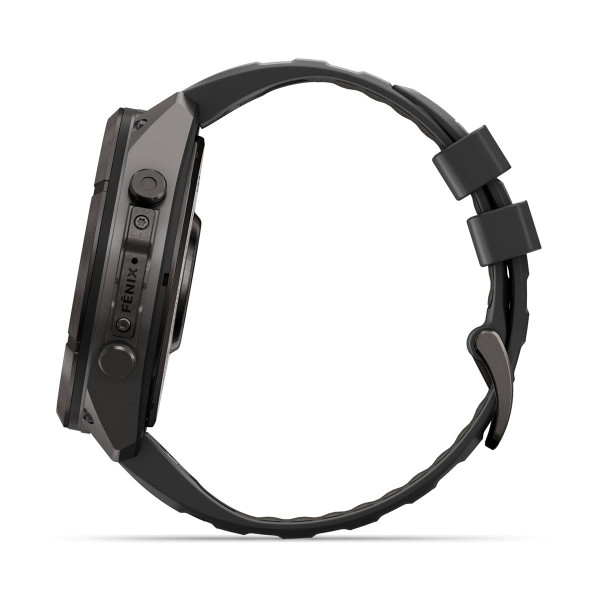 Garmin Fenix 9 Pro Carbon Gray DLC Titanium с Black/Pebble Grey силиконова каишка 010-04337-16