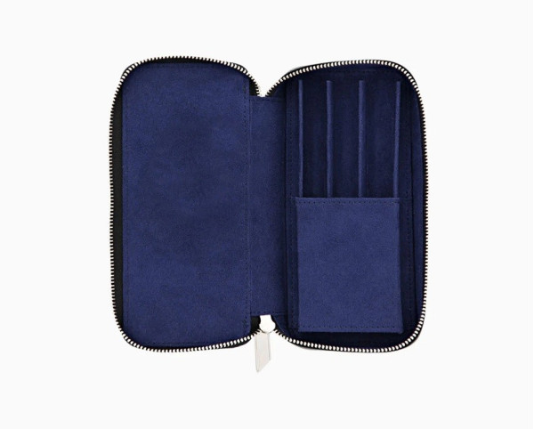 Калъф за 3 пишещи S.T.Dupont LINE D BLACK LEATHER CASE FOR 3 PENS 7111