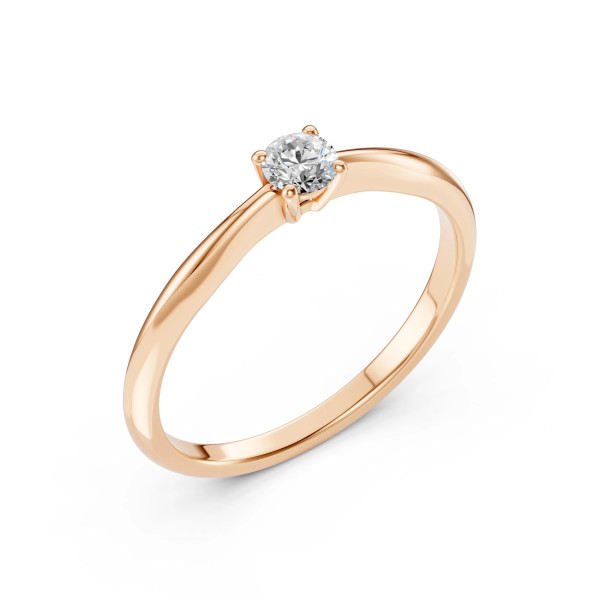 Cara пръстен с диамант 0.20 ct – ЗЛАТНО БИЖУ 14К K101-10021R(3.7)/14K