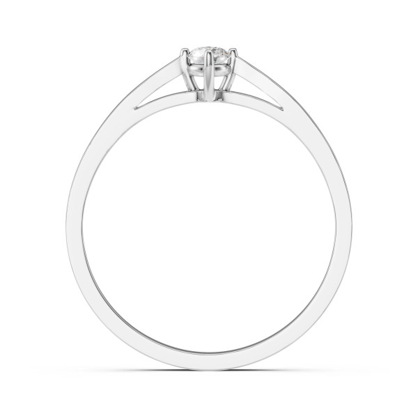 Cara пръстен с диамант 0.10 ct – ЗЛАТНО БИЖУ 14К K101-10125W(3.0)/14K