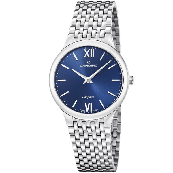 Часовник candino c4787 3 дамски син циферблат swiss made classicwatches.bg
