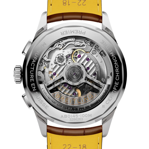 Breitling Premier B01 Chronograph 42 AB0145211G1P2 със златни стрелки и индекси – classicwatches.bg