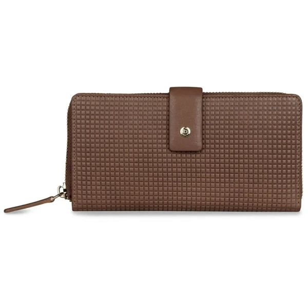 Дамски портфейл Bugatti - Noemi Long, RFID защита, кафяв