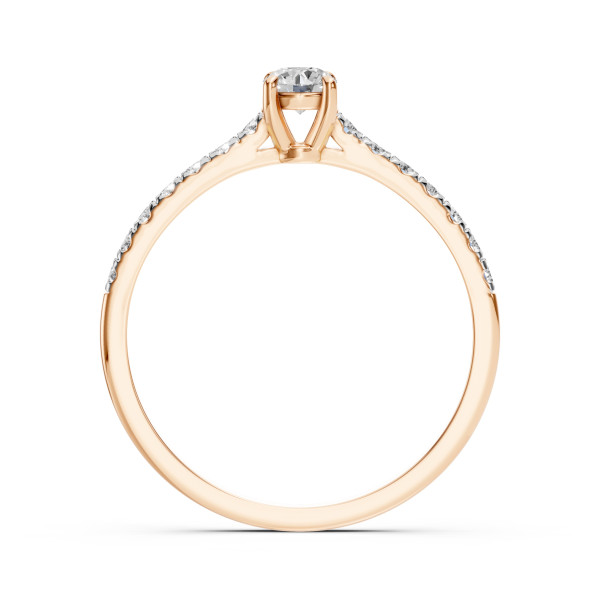 CARA Златен пръстен с диаманти 0.30 + 0.21 ct GIA сертификат K101-10012R