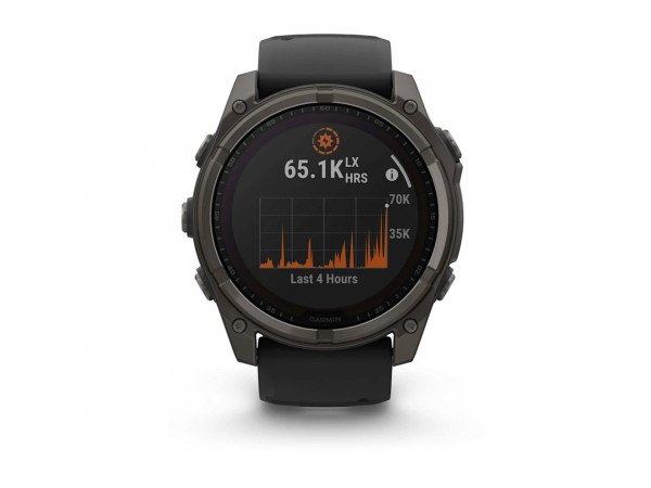 GARMIN FENIX 8 51MM SOLAR SAPPHIRE CARBON GRAY DLC TITANIUM С BLACK/PEBBLE GRAY СИЛИКОНОВА КАИШКА 010-02907-11