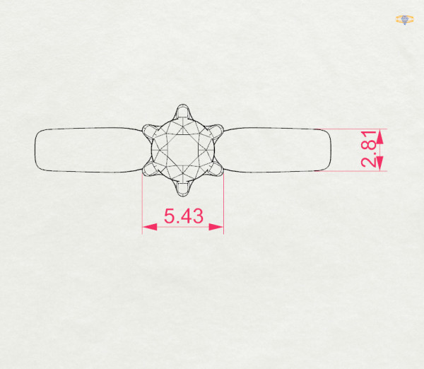 CARA Златен пръстен с диамант 0.30 ct GIA сертификат K101-10040W