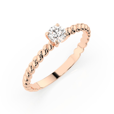 CARA Златен пръстен с диамант 0.30 ct GIA сертификат K101-10032R