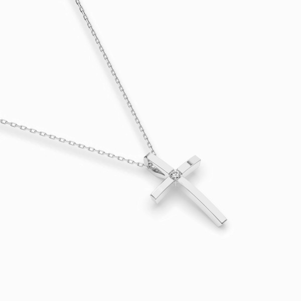 Cara колие с диамант 0.03 ct – ЗЛАТНО БИЖУ 14К K104-10031W/14K