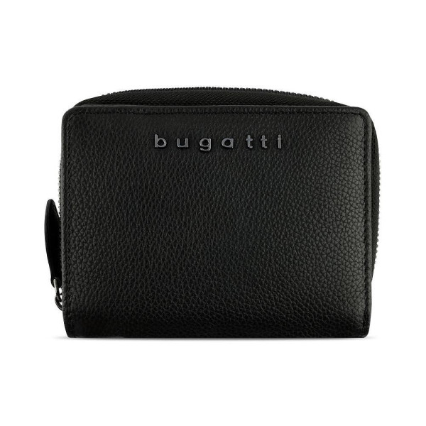 Дамски кожен портфейл Bugatti Bella Ladies Zip Wallet, RFID защита, черен