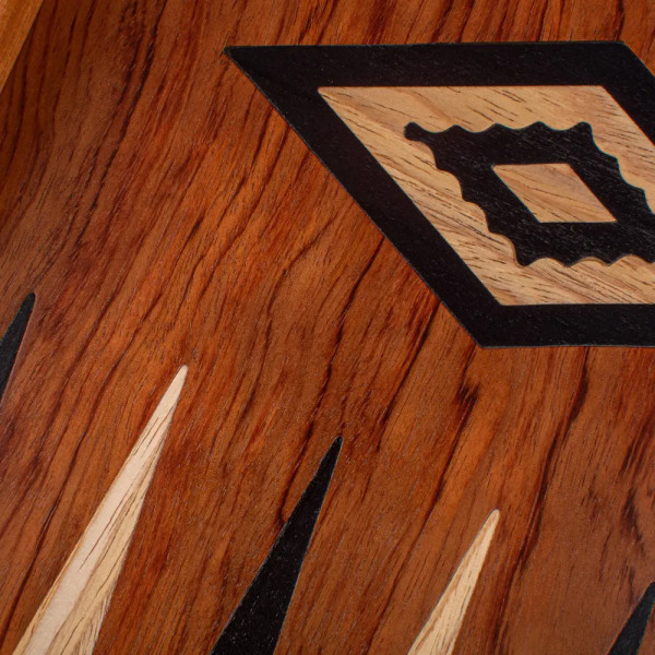 BACKGAMMON FOR GAME MANOPOULOS - ROSEWOOD BLACK & OAK POINTS, 48 X 53 CM