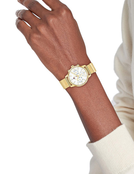 tommy hilfiger 1782808 плетена верижка жълто pvd дамски модел classicwatches.bg