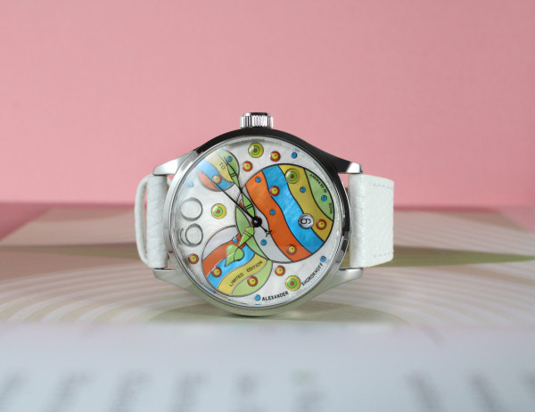 Артистичен часовник Crazy Balls 2 AS.CB02-1 с кожена каишка – classicwatches.bg