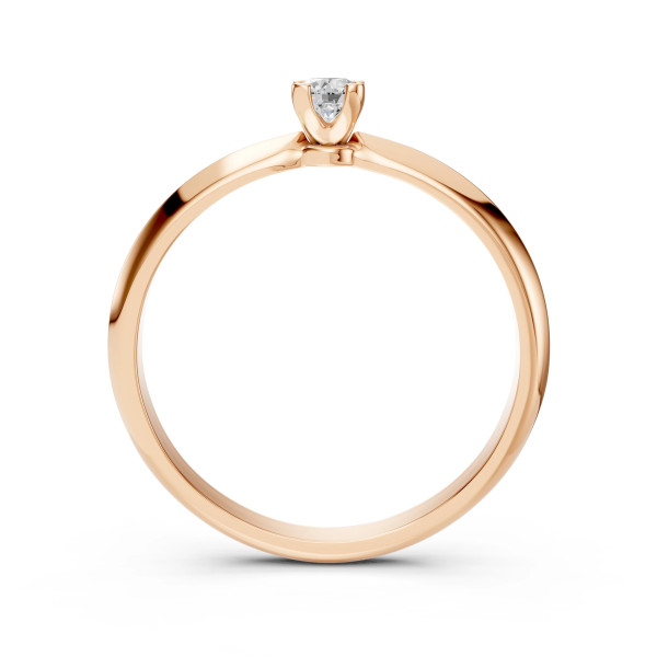 Cara пръстен с диамант 0.15 ct – ЗЛАТНО БИЖУ 14К K101-10089R(3.4)/14K