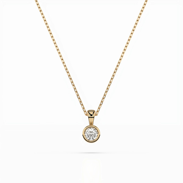 Cara колие с диамант 0.10 ct – ЗЛАТНО БИЖУ 14К K104-10010Y(3.0)/14K