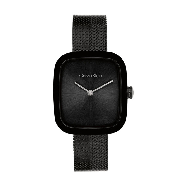 Calvin Klein 25100100 дамски часовник квадратен корпус черно ClassicWatches.bg

