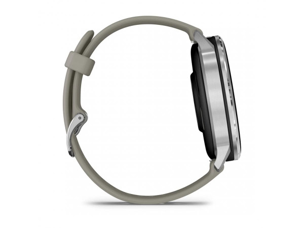 ЧАСОВНИК GARMIN VENU 4 45ММ SILVER С SILVER GRAY СИЛИКОНОВА КАИШКА 010-03014-01