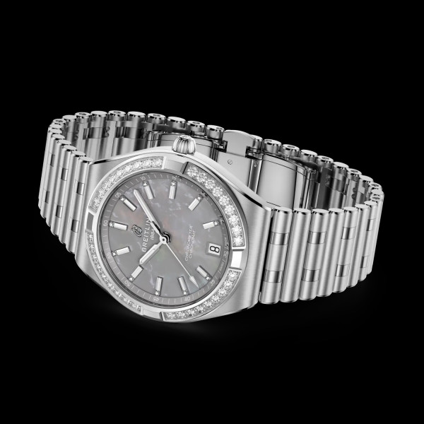 часовник breitling chronomat automatic grey dial diamonds classicwatches.bg