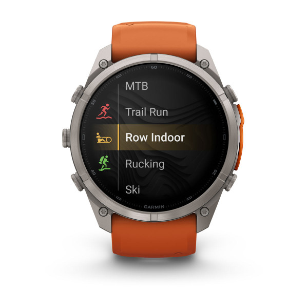 Garmin Fenix 9 Pro inReach Titanium с Autumn Orange/Spark Orange силиконова каишка 010-04337-01