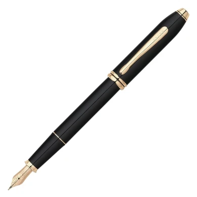 Писалка Cross Townsend - Black/Gold, F перо