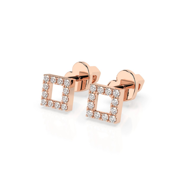 Cara обеци с диаманти 0.14 ct – ЗЛАТНО БИЖУ 14К K102-10053R/14K