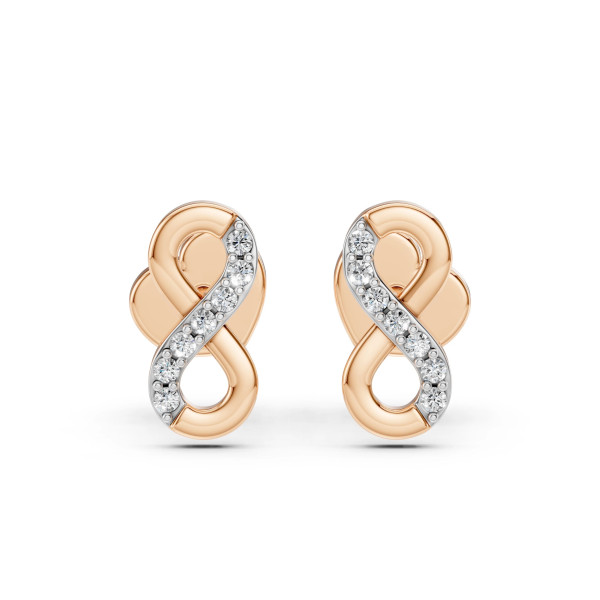 Cara обеци с диаманти 0.09 ct – ЗЛАТНО БИЖУ 14К K102-10092R/14K
