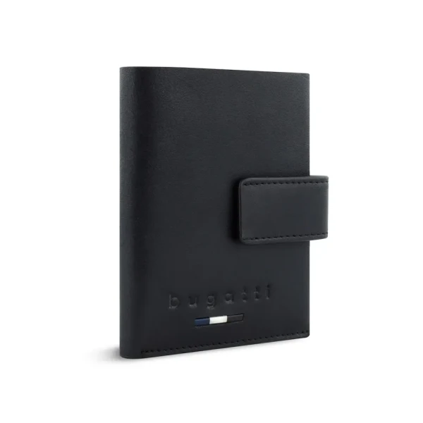 Мъжки портфейл Bugatti - Romeo Mini, с RFID защита, черен