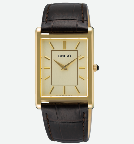 seiko swr106p1 черен циферблат със златисти стрелки ClassicWatches.bg
