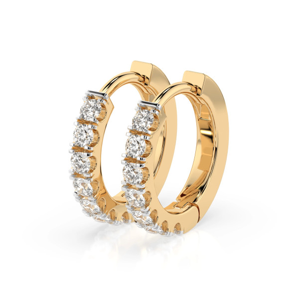 Cara обеци с диаманти 0.42 ct – ЗЛАТНО БИЖУ 14К K102-10109Y(2.0)/14K