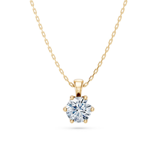 Cara колие с диамант 0.70 ct GIA сертификат – ЗЛАТНО БИЖУ 14К K104-10004Y(5.7)/14K
