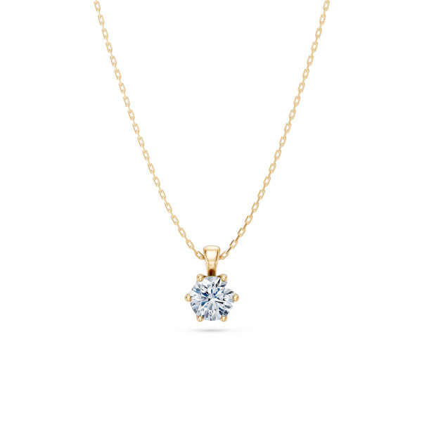 Cara колие с диамант 0.70 ct GIA сертификат – ЗЛАТНО БИЖУ 14К K104-10004Y(5.7)/14K