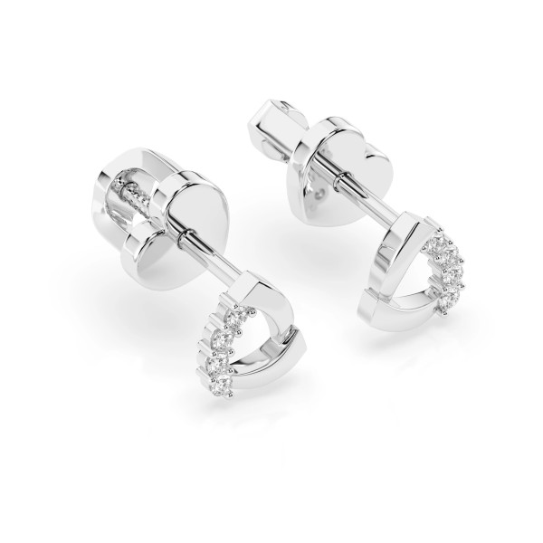 Cara обеци с диаманти 0.05 ct – ЗЛАТНО БИЖУ 14К K102-10061W/14K