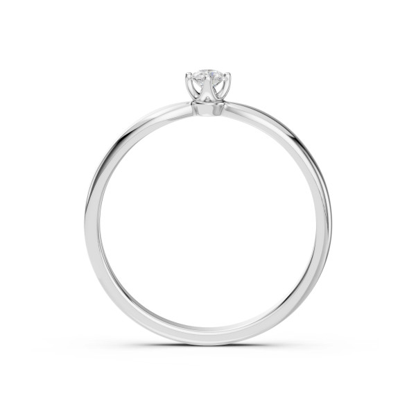Cara пръстен с диамант 0.10 ct – ЗЛАТНО БИЖУ 14К K101-10041W(3.0)/14K