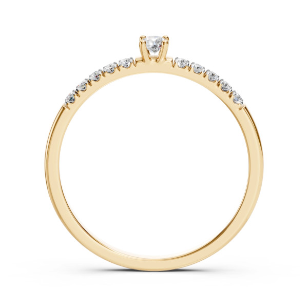 Cara пръстен с диаманти 0.07+0.10 ct – ЗЛАТНО БИЖУ 14К K101-10126/2Y(2.6)/14K
