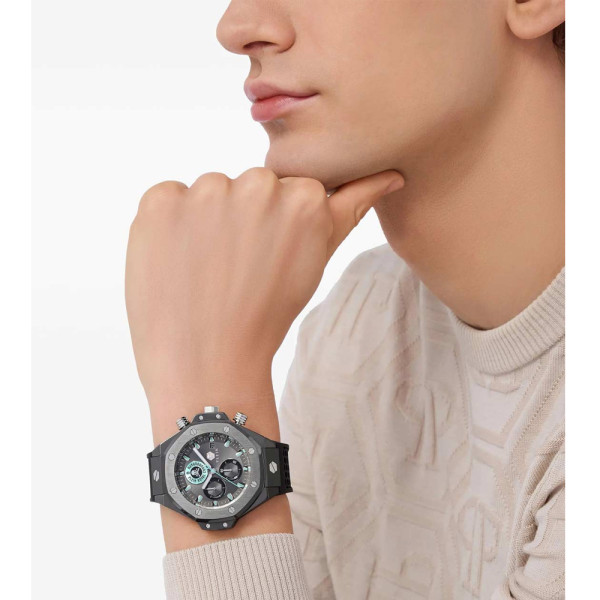 часовник philipp plein pwlfa0125 chrono royal сив циферблат classicwatches.bg