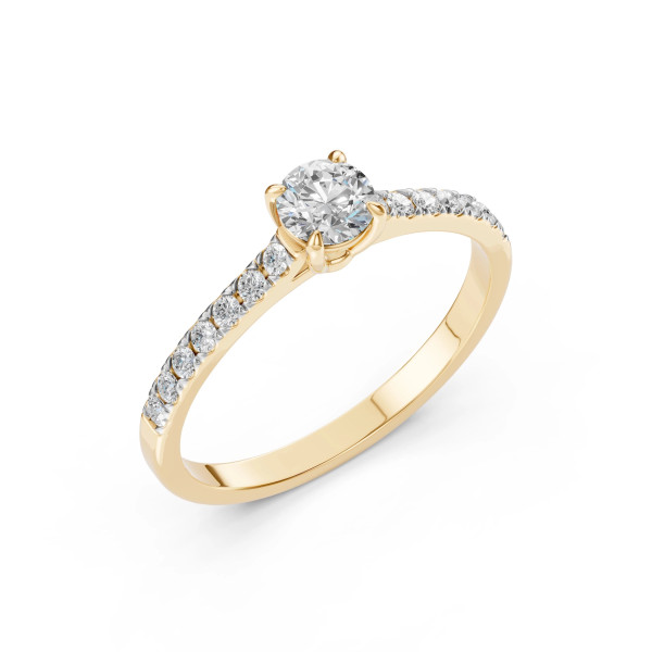 Cara пръстен с диаманти 0.40+0.21 ct GIA сертификат – ЗЛАТНО БИЖУ 14К K101-10094Y(4.7)/14K