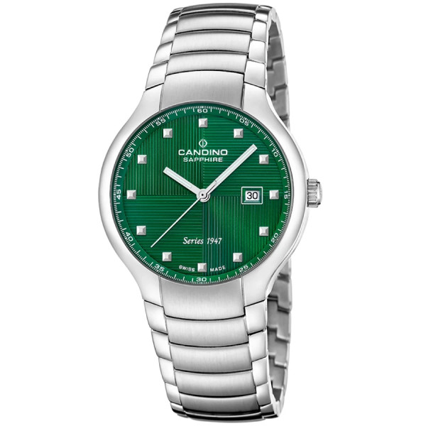 Часовник candino c4792 2 мъжки зелен релефен циферблат classicwatches.bg

