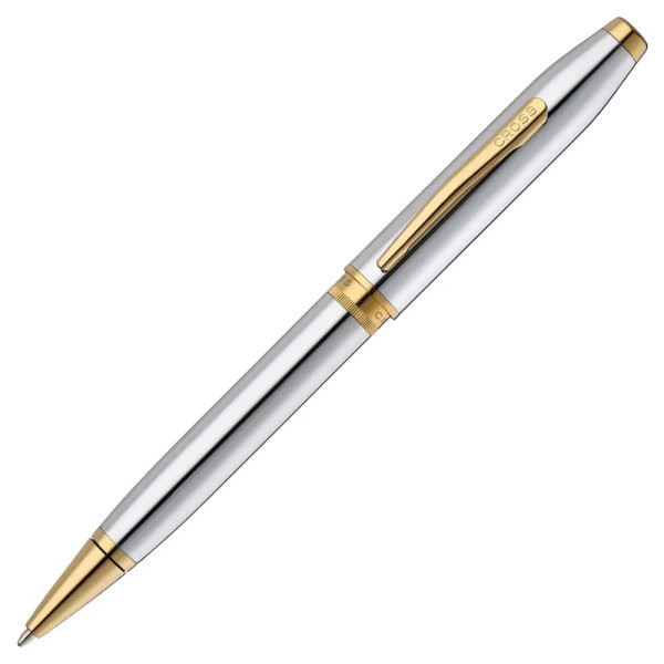 Химикалка Cross Foundry - Polished Chrome with Gold PVD