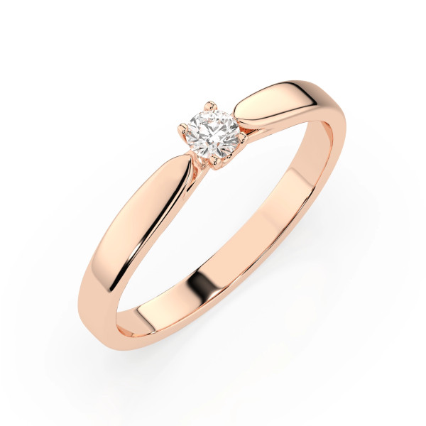 Cara пръстен с диамант 0.08 ct – ЗЛАТНО БИЖУ 14К K101-10046R(2.7)/14K