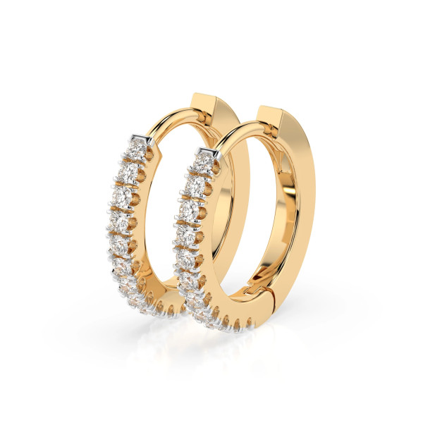 Cara обеци с диаманти 0.22 ct – ЗЛАТНО БИЖУ 14К K102-10109Y(1.3)/14K